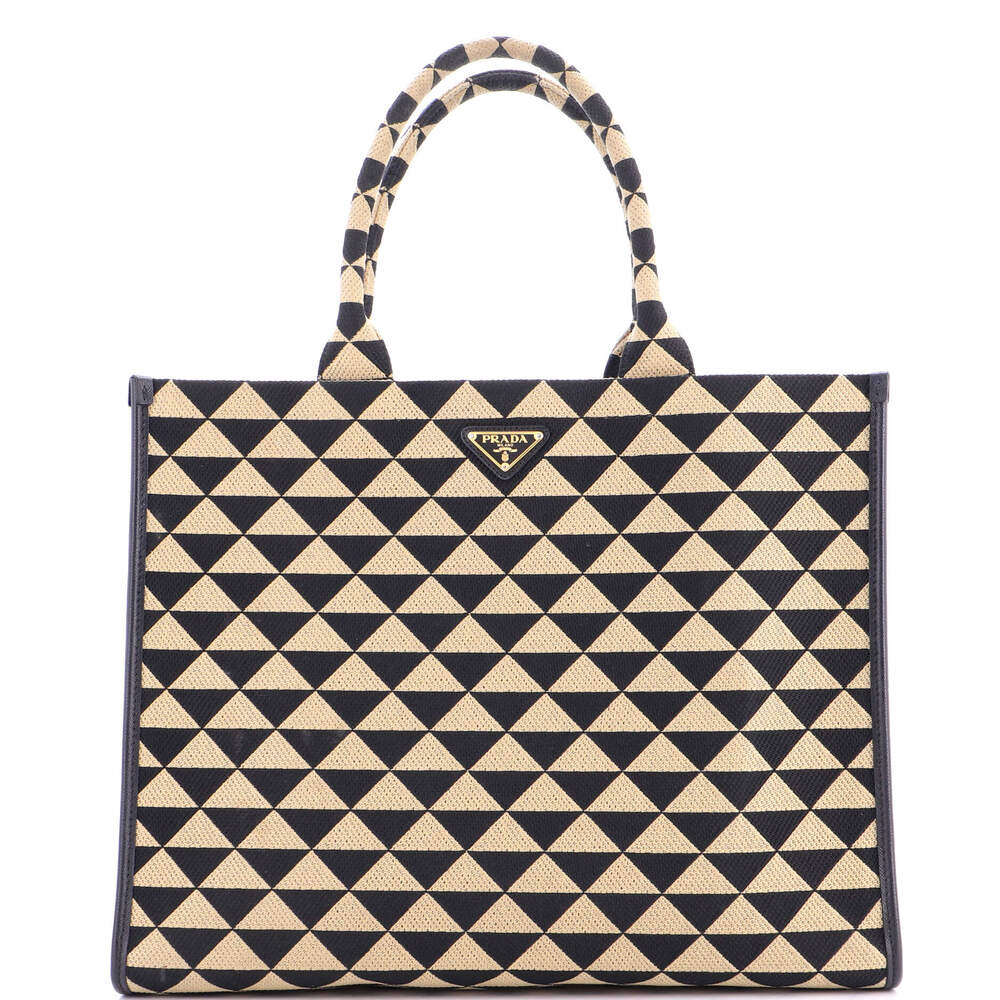 Prada Symbole Shopper Tote Jacquard #203331P24B